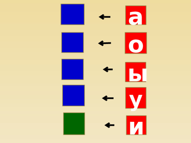 а о ы у и 