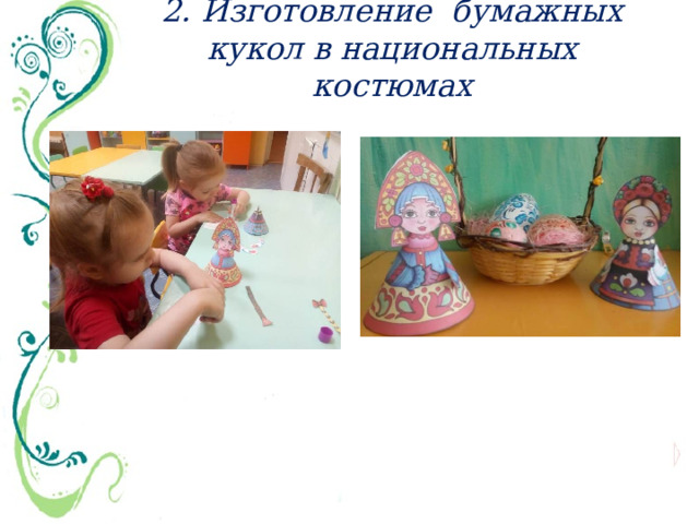 2. Изготовление бумажных кукол в национальных костюмах 