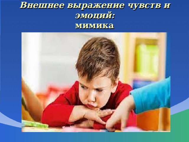  Внешнее выражение чувств и эмоций:  мимика   