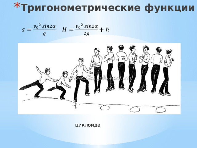 Тригонометрические функции   циклоида 