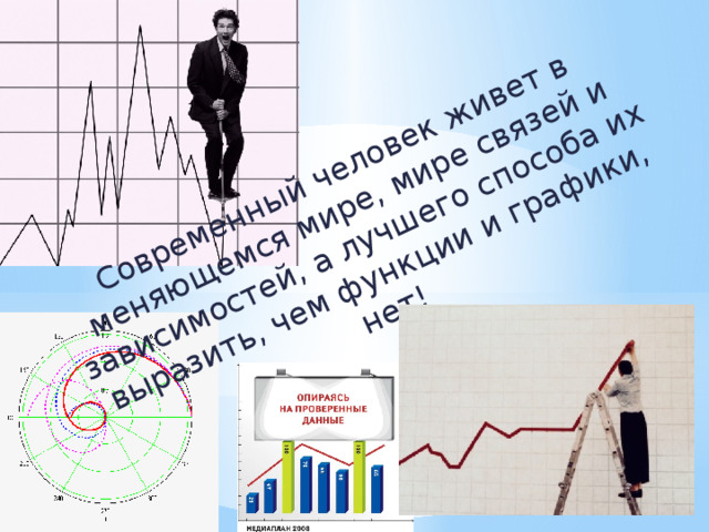Современный человек живет в меняющемся мире, мире связей и зависимостей, а лучшего способа их выразить, чем функции и графики, нет! 