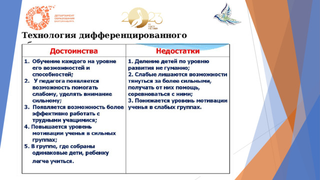 Технология дифференцированного обучения 