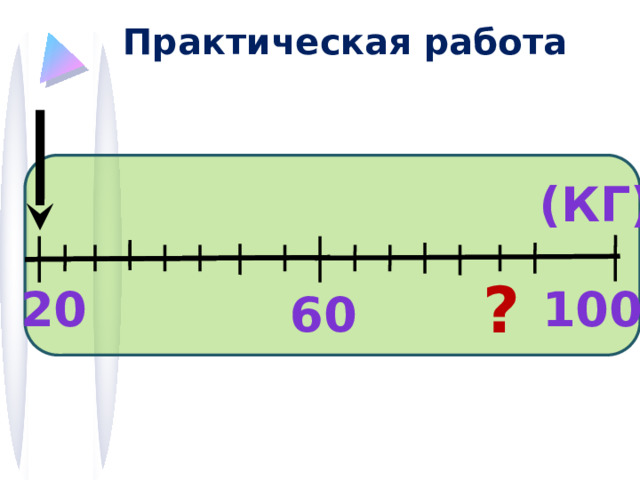 Практическая работа (кг) ? 100 20 60 