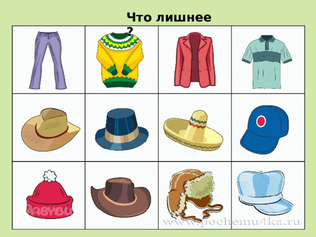 Что лишнее ? 