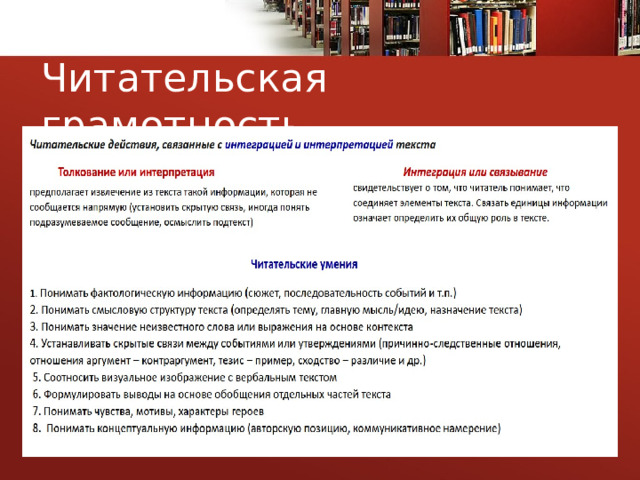 Читательская грамотность 