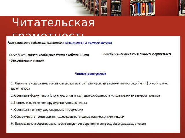 Читательская грамотность 