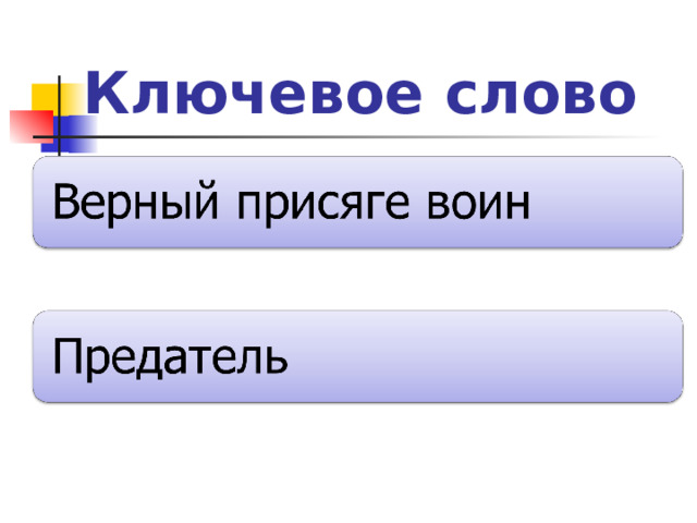 Ключевое слово 