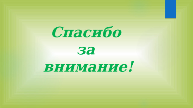 Спасибо  за  внимание! 