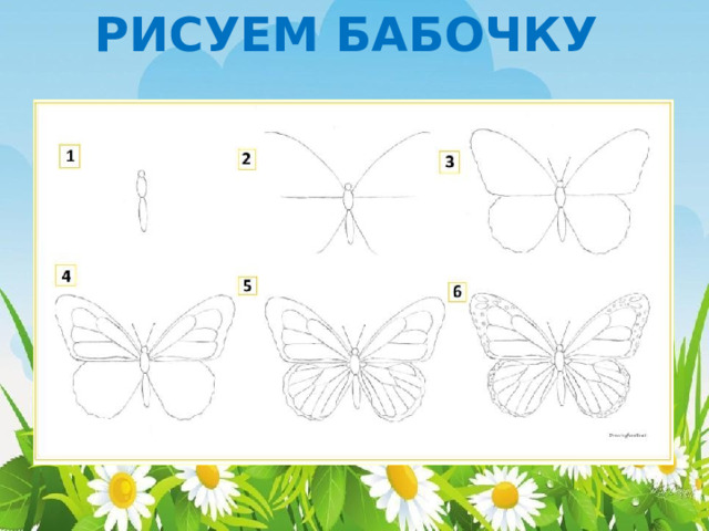 РИСУЕМ БАБОЧКУ 