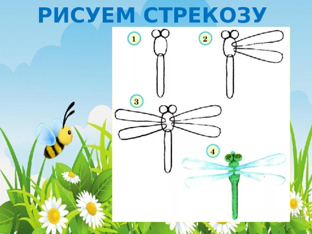 РИСУЕМ СТРЕКОЗУ 