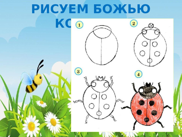 РИСУЕМ БОЖЬЮ КОРОВКУ 