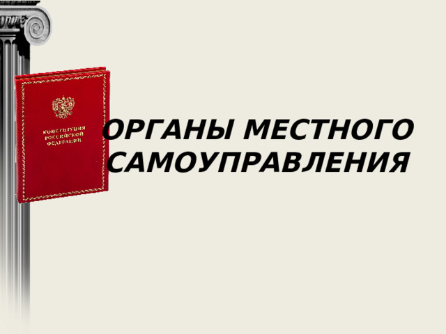 ОРГАНЫ МЕСТНОГО САМОУПРАВЛЕНИЯ 