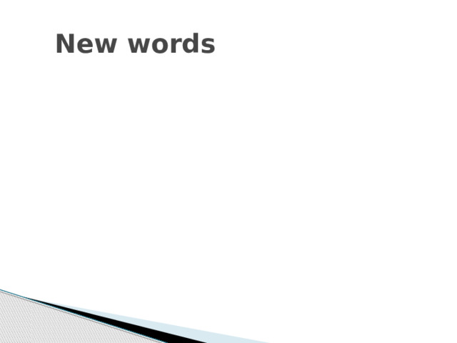  New words 