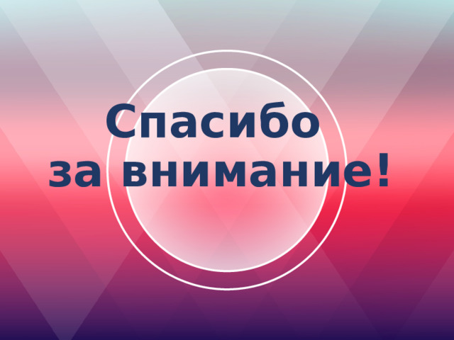 Спасибо  за внимание! 
