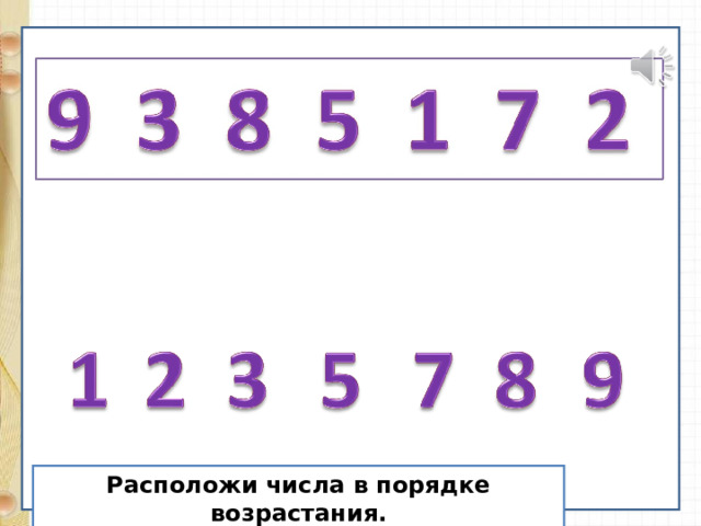  Расположи числа в порядке возрастания. 