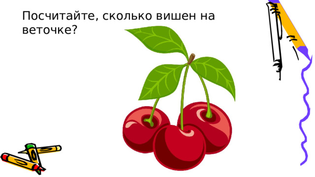Посчитайте, сколько вишен на веточке? 