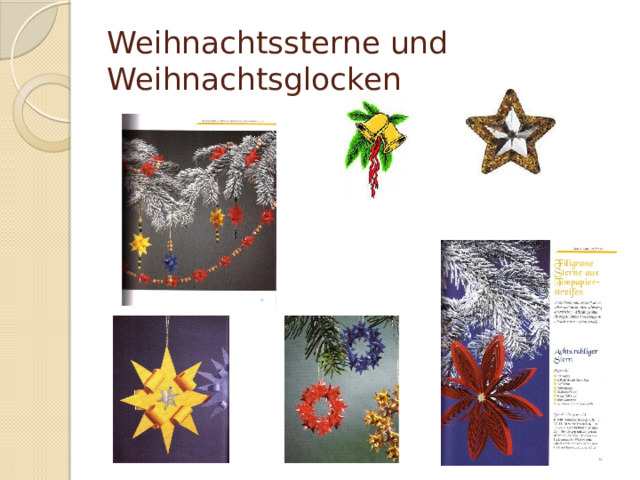 Weihnachtssterne und Weihnachtsglocken 