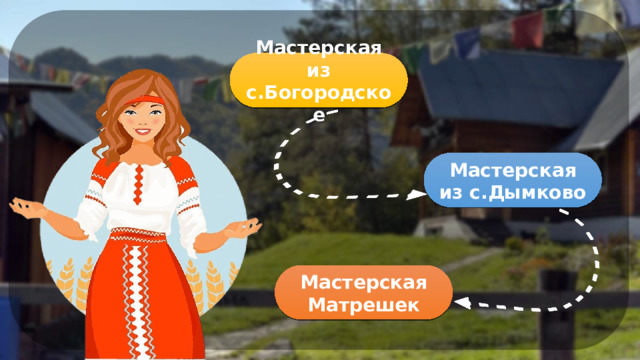 Мастерская из с.Богородское Мастерская из с.Дымково Мастерская Матрешек  