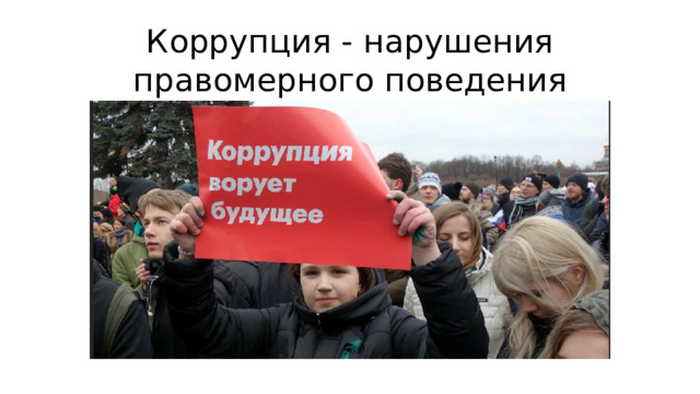 Коррупция - нарушения правомерного поведения 