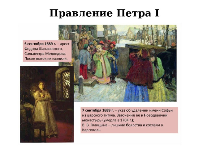 Правление Петра I  