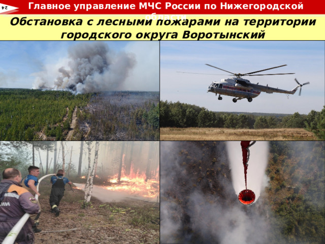 Главное управление МЧС России по Нижегородской области  24 Обстановка с лесными пожарами на территории городского округа Воротынский 