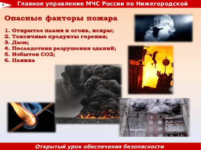 Главное управление МЧС России по Нижегородской области 9 Открытый урок обеспечения безопасности жизнедеятельности 