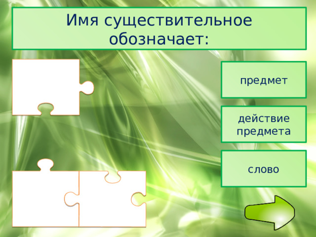 Имя существительное обозначает: предмет действие предмета слово 