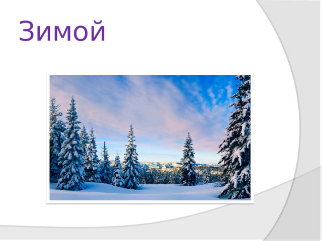 Зимой  