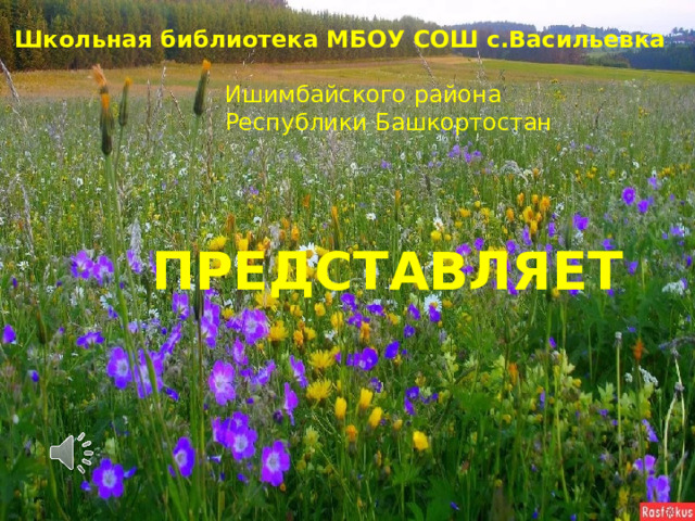 Школьная библиотека МБОУ СОШ с.Васильевка Ишимбайского района Республики Башкортостан ПРЕДСТАВЛЯЕТ  