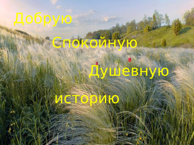 Добрую  Спокойную Душевную  историю 