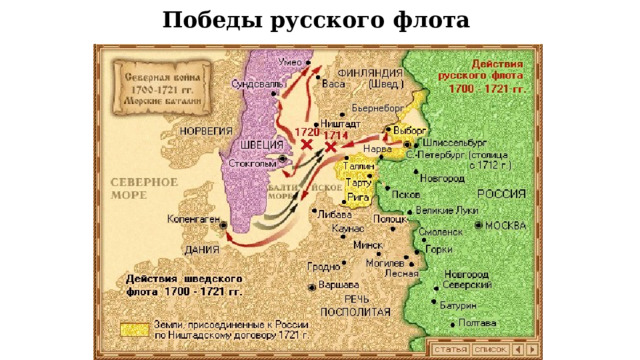Победы русского флота 