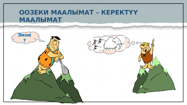 ООЗЕКИ МААЛЫМАТ – КЕРЕКТҮҮ МААЛЫМАТ Эмне?    