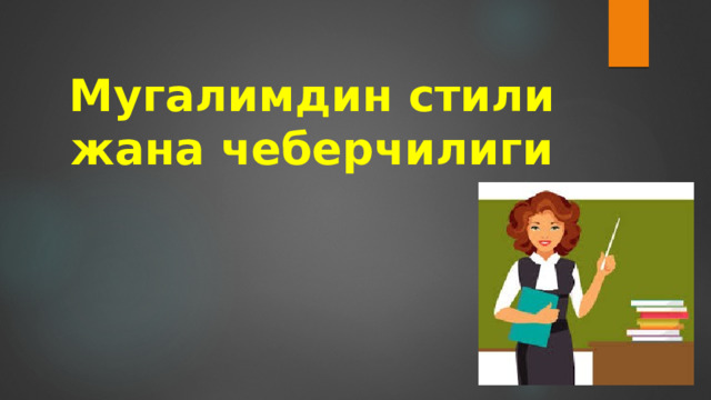  Мугалимдин стили жана чеберчилиги   