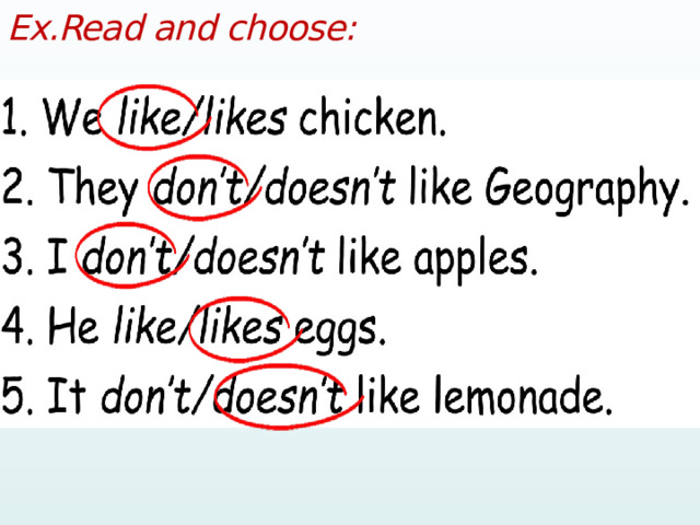 Ex.Read and choose:  
