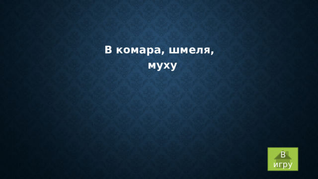 В комара, шмеля, муху В игру 