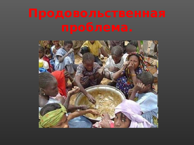 Продовольственная проблема. 