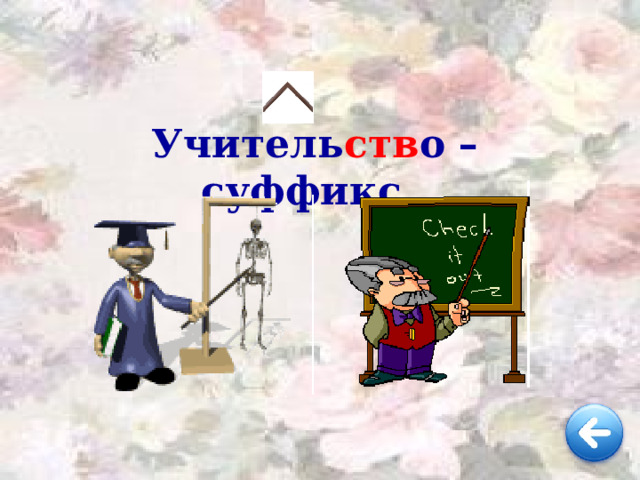 Учитель ств о  – суффикс 