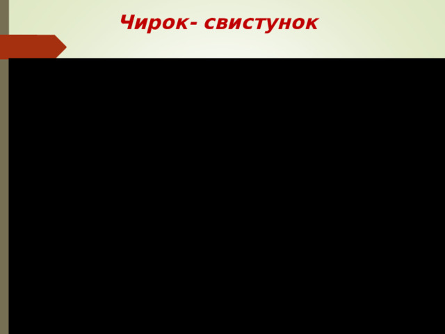 Чирок- свистунок 