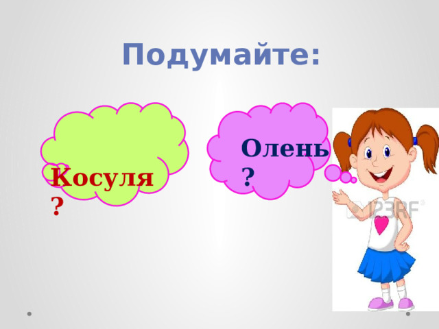 Подумайте:  Косуля? Олень?  