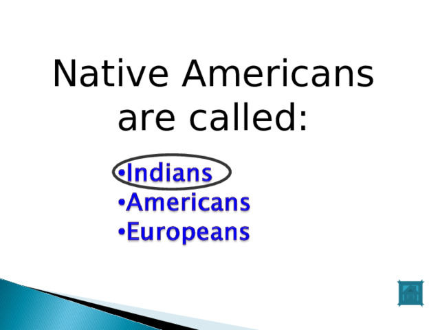 Native Americans are called: 