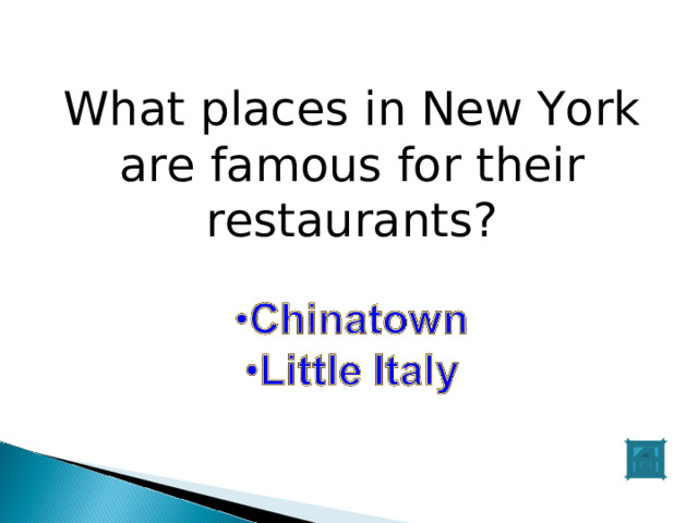 What places in New York are famous for their restaurants? 