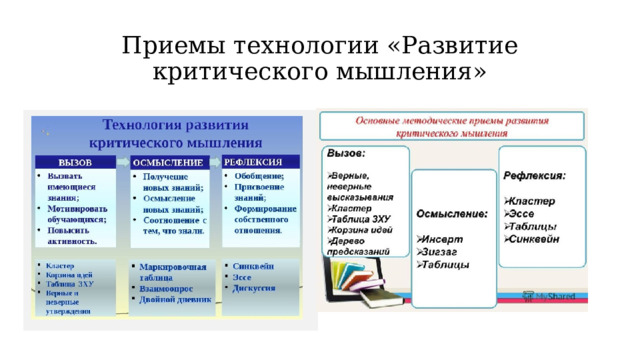 Приемы технологии «Развитие критического мышления» 