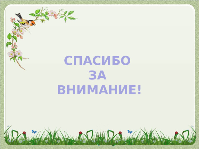 СПАСИБО  ЗА  ВНИМАНИЕ! 