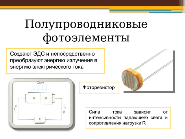 Полупроводниковые фотоэлементы 