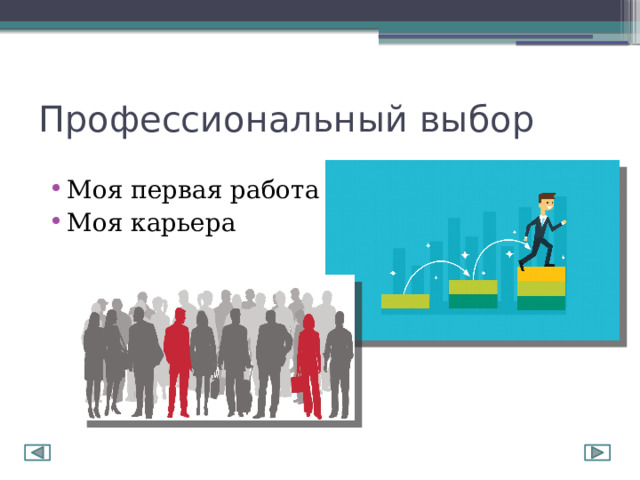 Профессиональный выбор Моя первая работа Моя карьера 