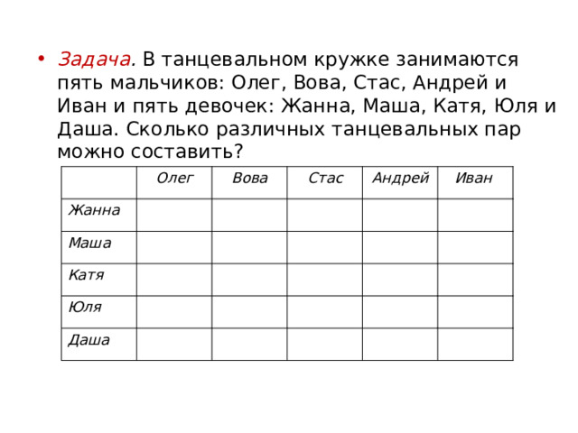 Задача  «Хоккейная комбинация». На поле 5 игроков. Начал комбинацию игрок №1, продолжили игроки с другими номерами, а забил гол игрок №5. Каждый хоккеист ударил по шайбе только один раз. На рисунке с помощью стрелок изображён один из возможных вариантов передачи шайбы между игроками в данной комбинации. Изобразите в тетради все другие возможные варианты передачи шайбы. 