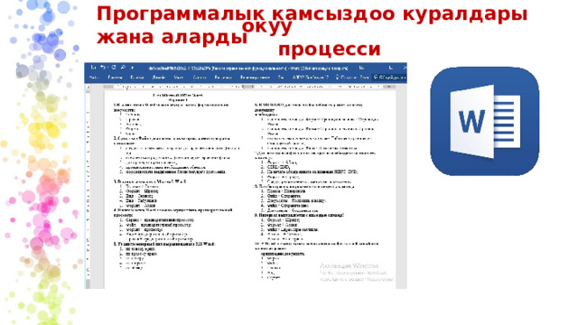 Программалык камсыздоо куралдары жана аларды окуу процессинде колдонуу 