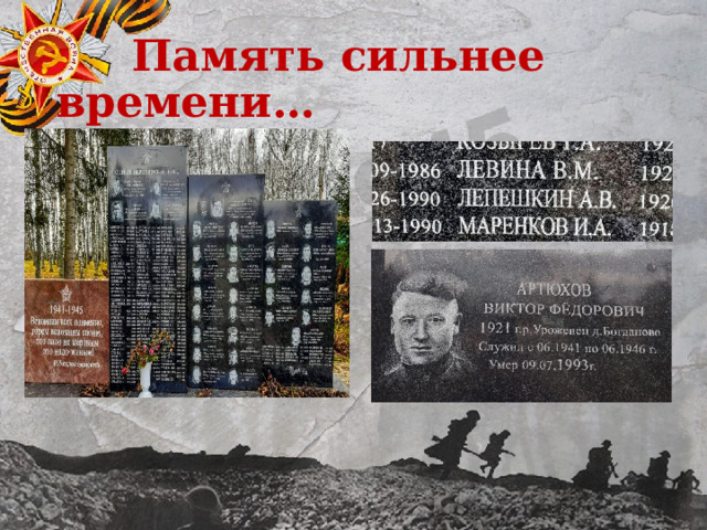  Память сильнее времени… 