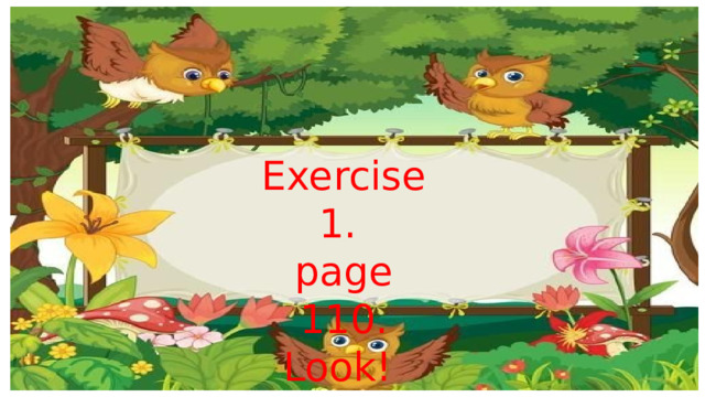 Exercise 1. page 110. Look! 