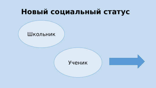 Новый социальный статус Школьник Ученик 